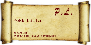 Pokk Lilla névjegykártya